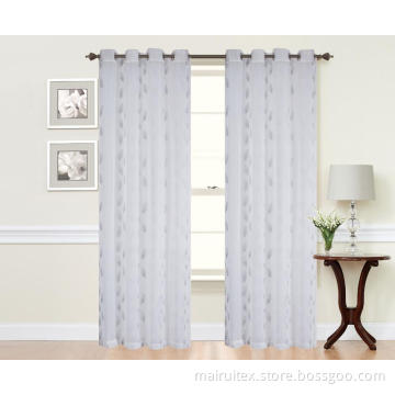 Pure Polyester Jacquard Sheer Curtain Panel